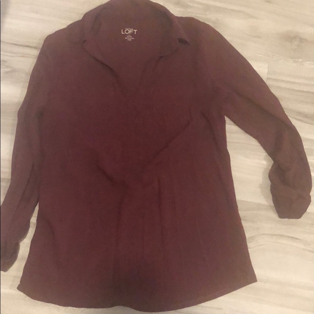 Maroon shirt never worn collared